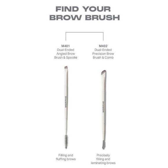 Morphe Dual-Ended Angeled Brow Brush & Spoolie - Picture 8 of 9